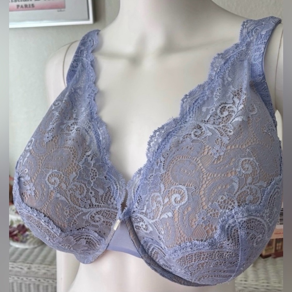 ThirdLove 24/7 Lace Bra Underwire Contour Plunge in Lavender Color Size 44B NWT